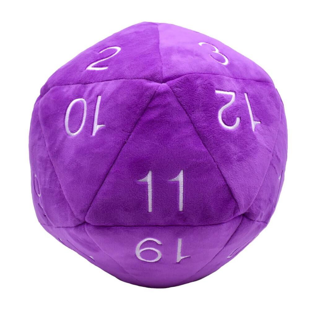 ULTRA PRO GAMING ACCESSORIES - Jumbo D20 Plush Dice- Purple - Ozzie Collectables