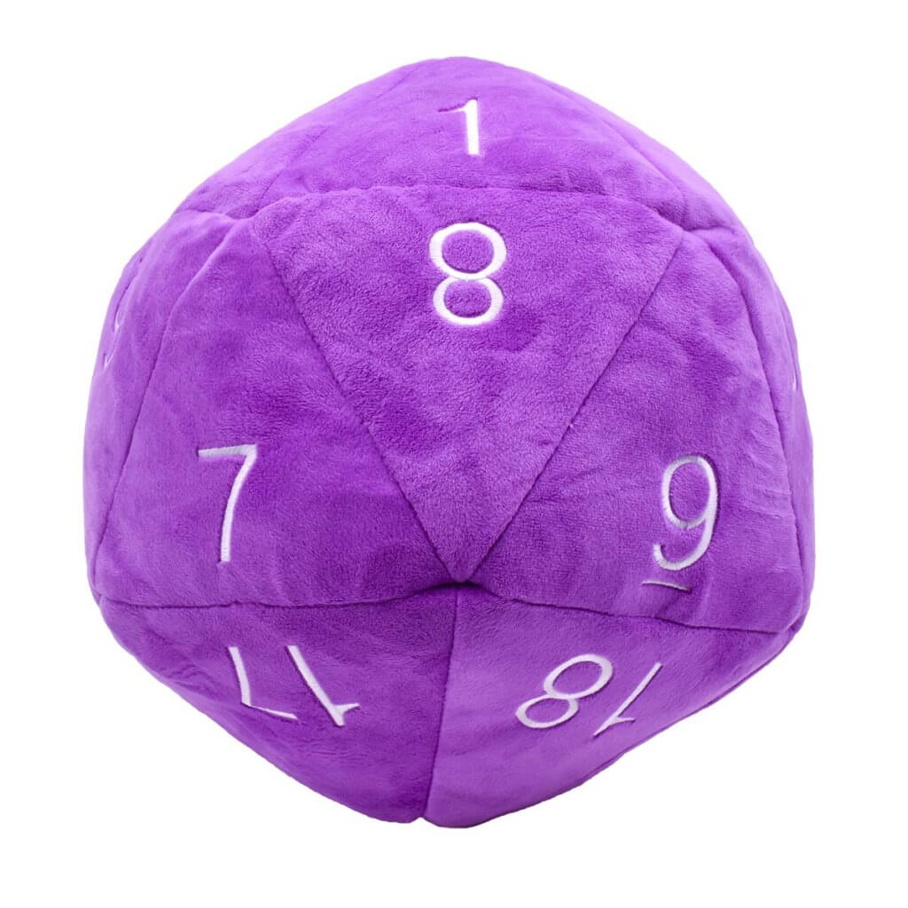 ULTRA PRO GAMING ACCESSORIES - Jumbo D20 Plush Dice- Purple - Ozzie Collectables