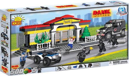 Action Town - 500 Piece Bank Robbery Construction Set - Ozzie Collectables