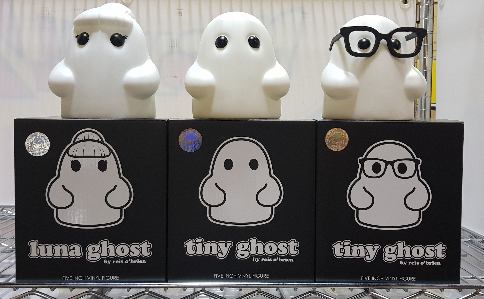 Tiny Ghosts (Set Of 3) - Nerdy, Luna And OG Tiny Ghost Vinyl - Ozzie Collectables