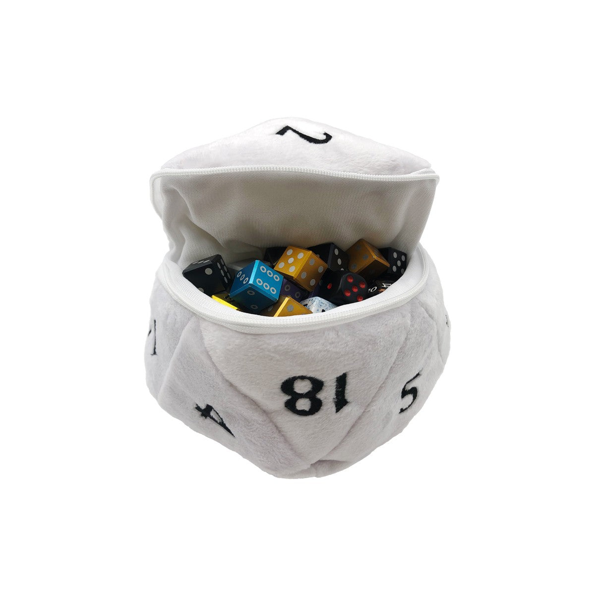 Dungeons & Dragons D20 Plush Dice Bag White