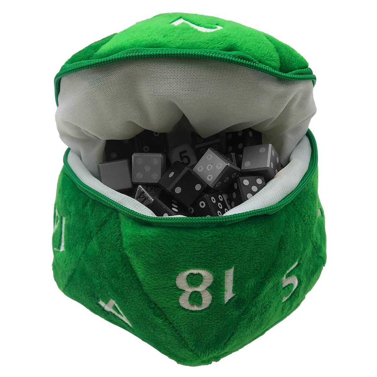 Dungeons & Dragons D20 Plush Dice Bag Green