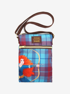 Loungefly Disney Pixar Brave Plaid Passport Crossbody Bag