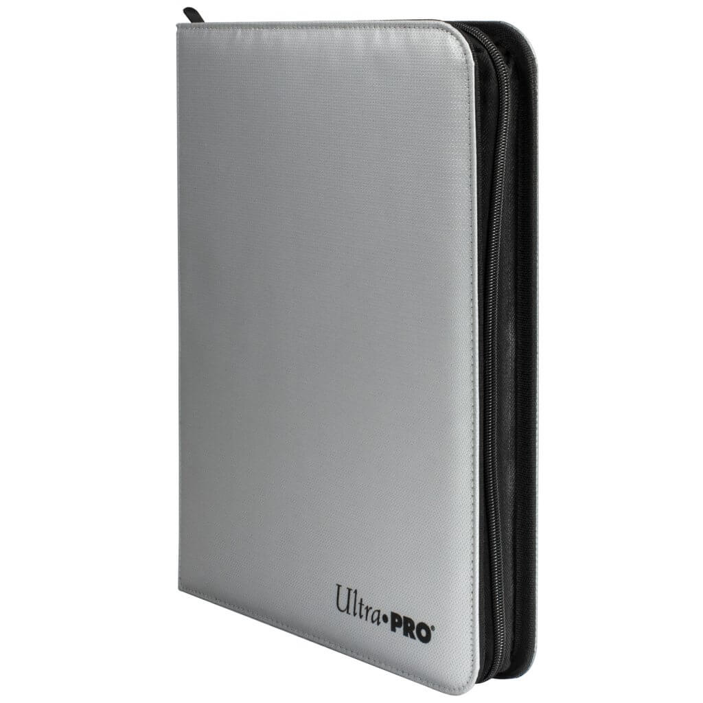 ULTRA PRO BINDER - 9 pocket Zippered PRO Binder- Silver - Fire Resistant