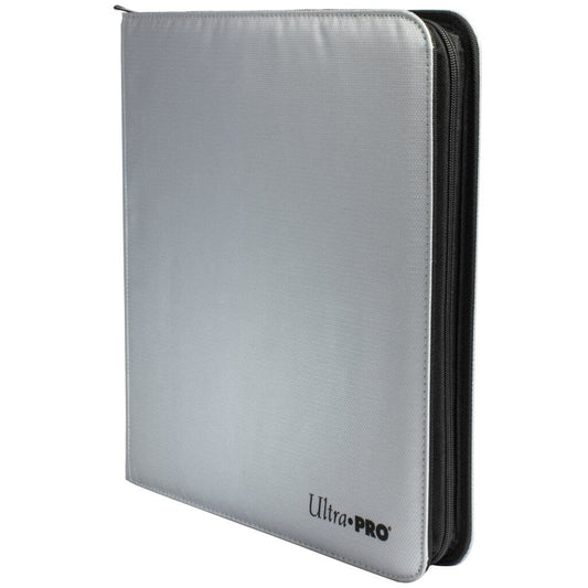 ULTRA PRO BINDER - 12 pocket Zippered PRO Binder- Silver - Fire Resistant