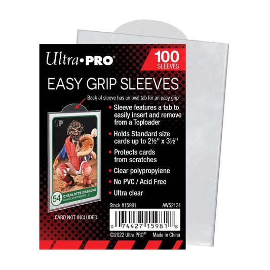 ULTRA PRO Card Sleeve - 2-1/2" X 3-1/2" Easy Grip Sleeves (100)