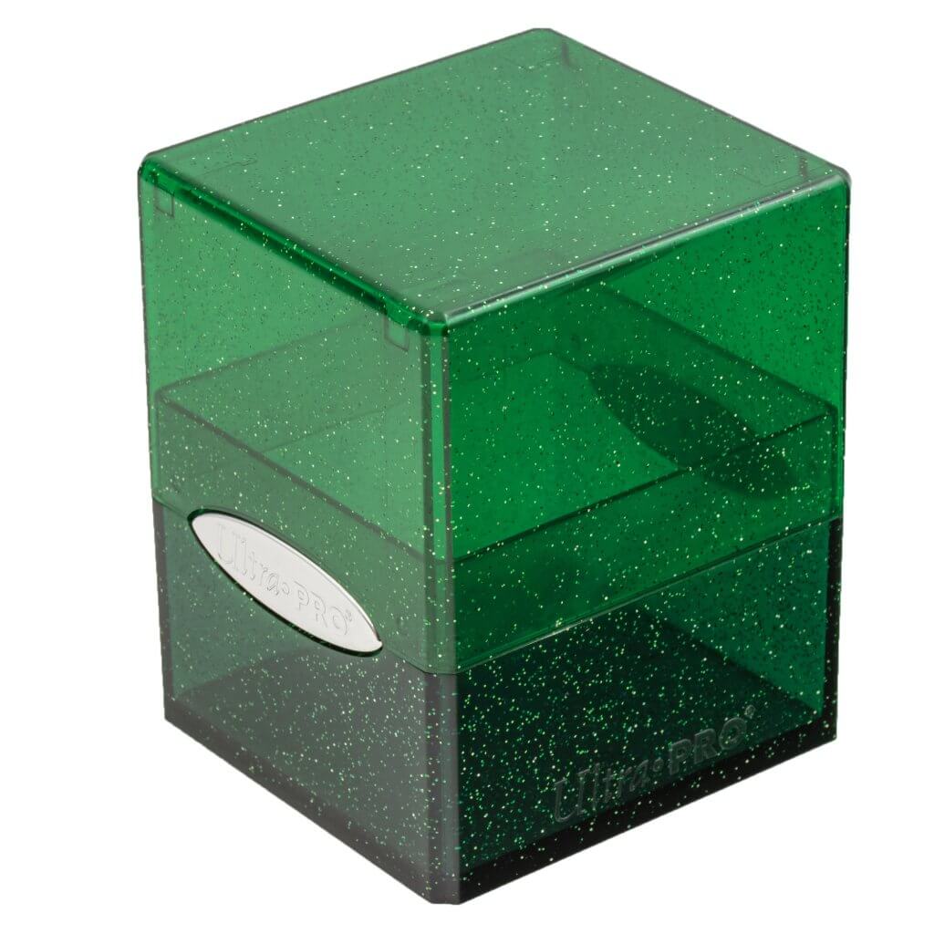 ULTRA PRO Deck Box Satin Tower Glitter- Green