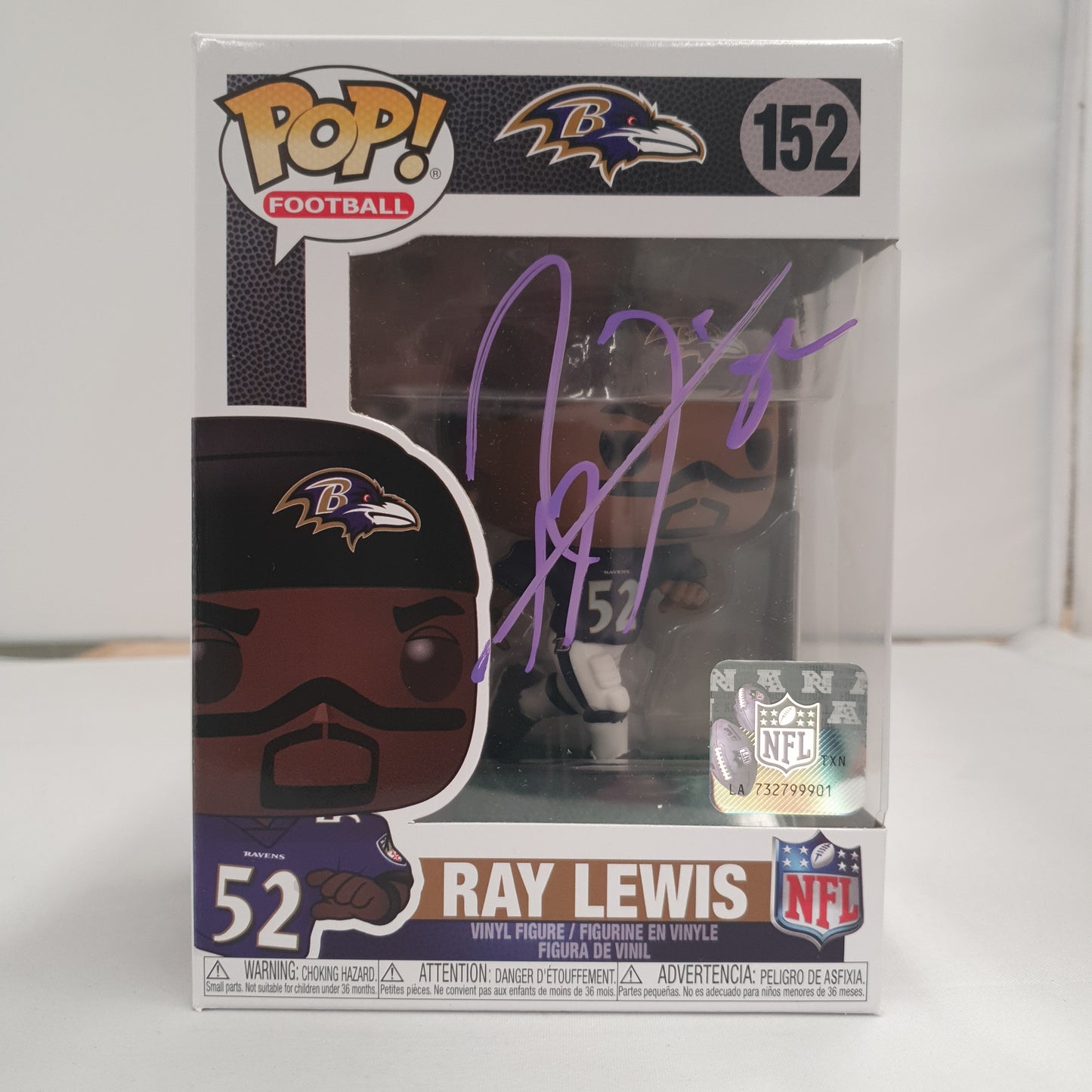 NFL Baltimore Ravens - Ray Lewis #152 Signed Pop! Vinyl
