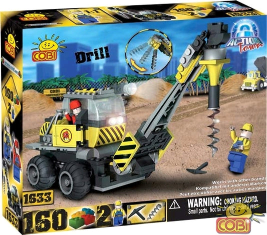 Action Town - 160 Piece Construction Drill Construction Set - Ozzie Collectables