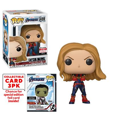 Captain Marvel (Endgame) - Marvel Avengers (Collectible Cards) Entertainment Earth Stickered Pop! Vinyl #459 - Ozzie Collectables