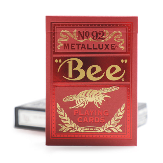 Bee Red Metalluxe Playing Cards