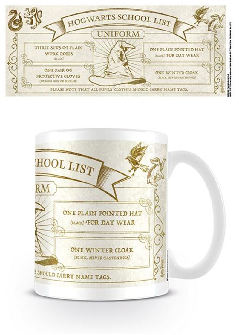 Harry Potter - Hogwarts School List Uniform Mugs