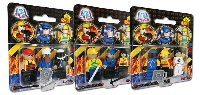 Action Town - 3 Piece Figure Set Construction Set - Ozzie Collectables