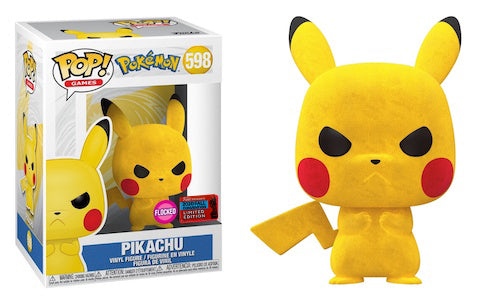 Pokemon - Pikachu Grumpy Flocked NYCC Exclusive Pop! Vinyl #598