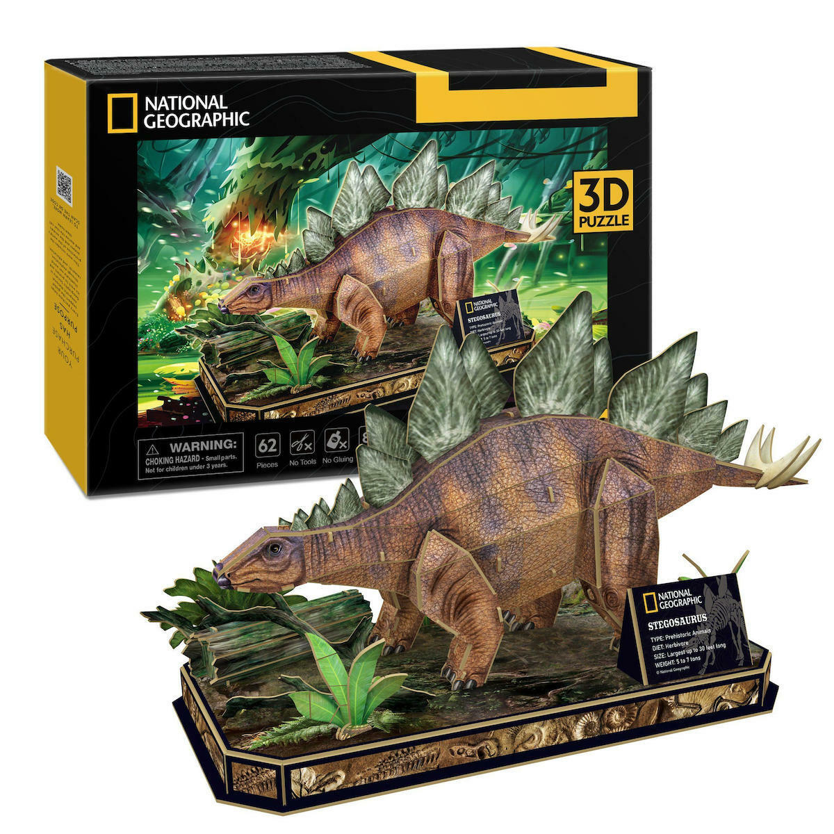 3D Puzzles: Stegosaurus 3D  62pcs