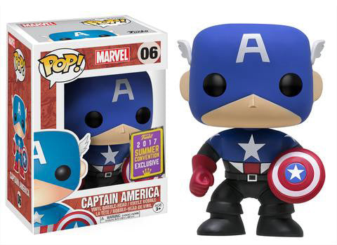 Captain America - Marvel POP! Vinyl Super Heroes 2017 San Diego Summer Convention Exclusive - Ozzie Collectables