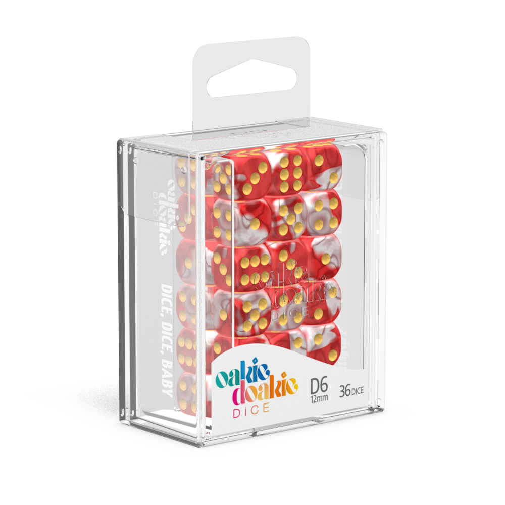 Oakie Doakie Dice D6 12 mm Gemi - Red Sky (36) - Ozzie Collectables