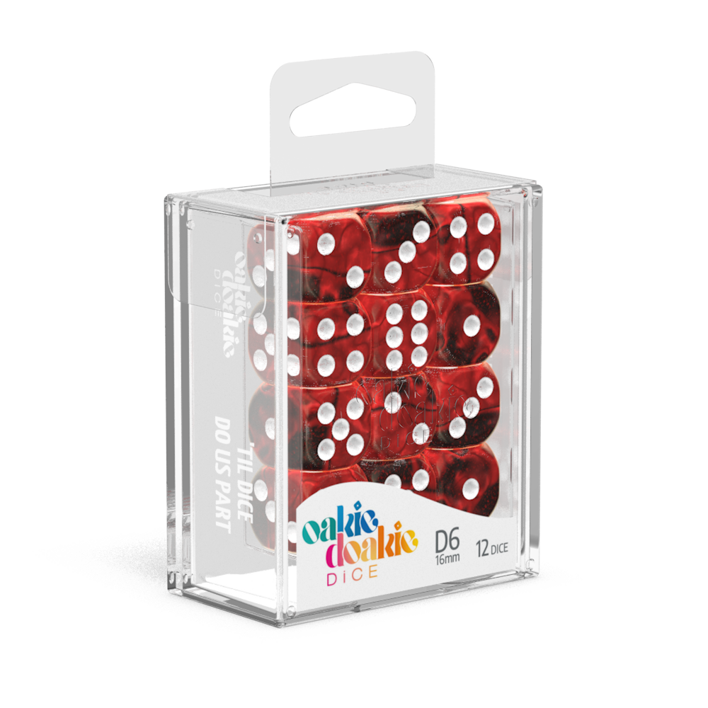 Oakie Doakie Dice D6 16 mm GemiDice - Vampire (12) - Ozzie Collectables