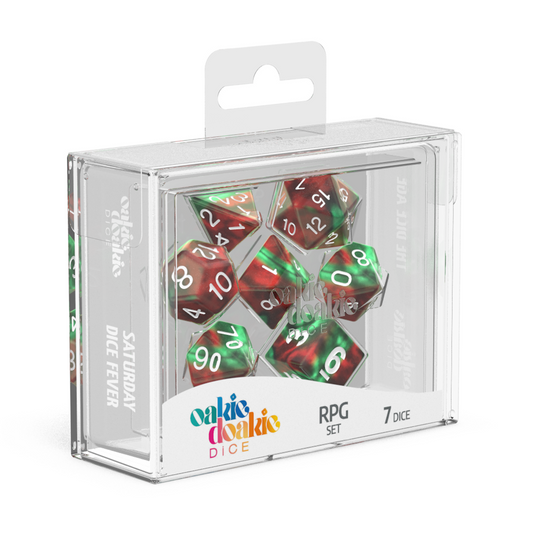 Oakie Doakie Dice RPG Set GemiDice - Bloody Jungle (7) - Ozzie Collectables