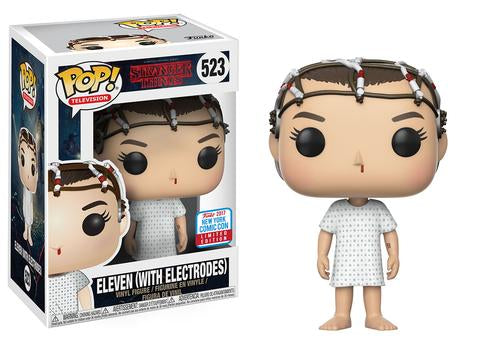 Eleven with Electrodes - Stranger Things Pop! Vinyl New York 2017 US Exclusive - Ozzie Collectables