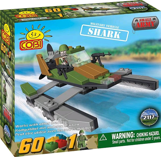 Small Army - 60 Piece Shark Military Vehicle Construction Set - Ozzie Collectables