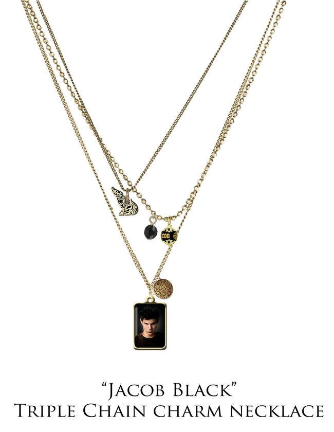 The Twilight Saga: New Moon - Jewellery Charm Necklace Trip Chn Jacob - Ozzie Collectables