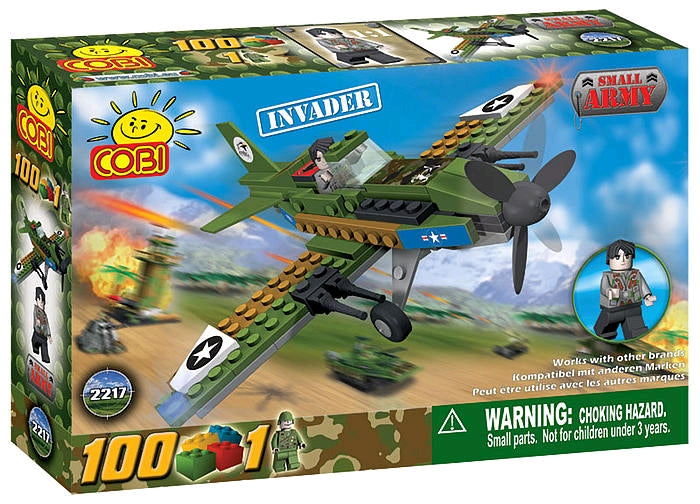 Small Army - 100 Piece Invader Plane Military Aircraft Construction Set - Ozzie Collectables