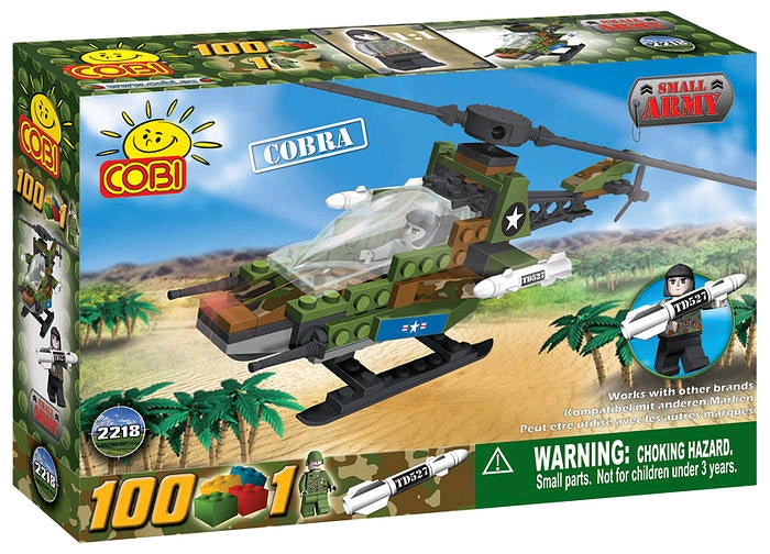 Small Army - 100 Piece Cobra Military Helicopter Construction Set - Ozzie Collectables