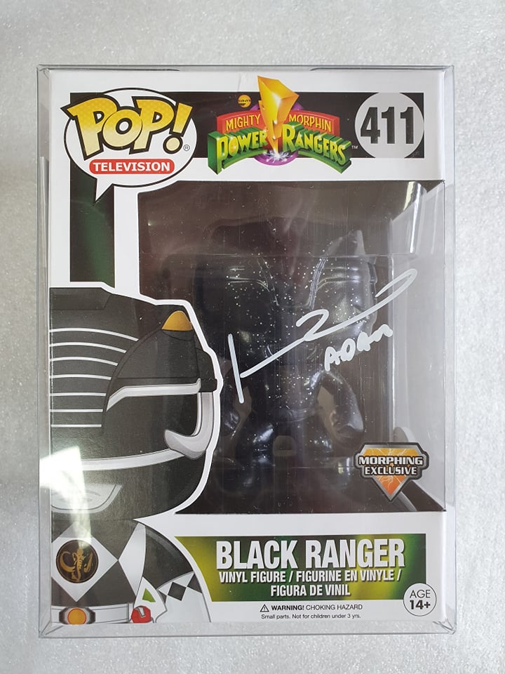 Power Rangers - Black Ranger (Morphing) #411 Signed POP! Vinyl