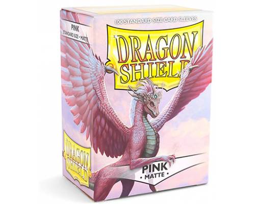 Sleeves - Dragon Shield - Box 100 - Pink MATTE - Ozzie Collectables