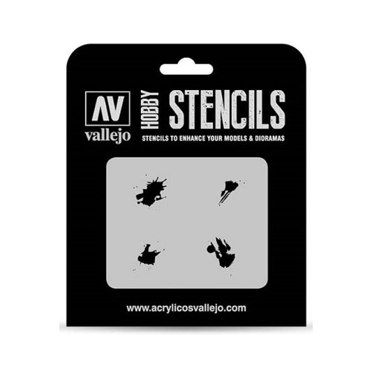 Vallejo Stencils - Texture Effects - Petrol Spills - Ozzie Collectables