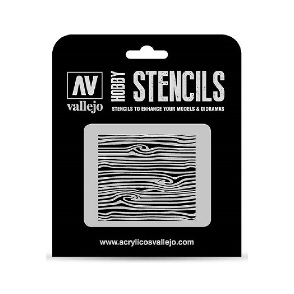 Vallejo Stencils - Texture Effects - Wood Texture Num. 2 - Ozzie Collectables