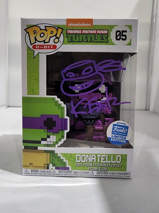 Teenage Mutant Ninja Turtle 8-Bits - Donatello Funko Shop Stickered #05 Signed Pop! Vinyls
