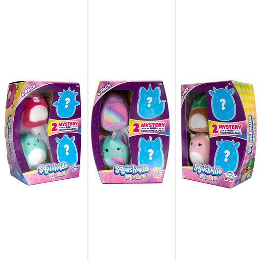 SQUISHMALLOWS SQUISHVILLE - Mini Plush (Squishville Mini Squishmallow 4 Pack) Asst