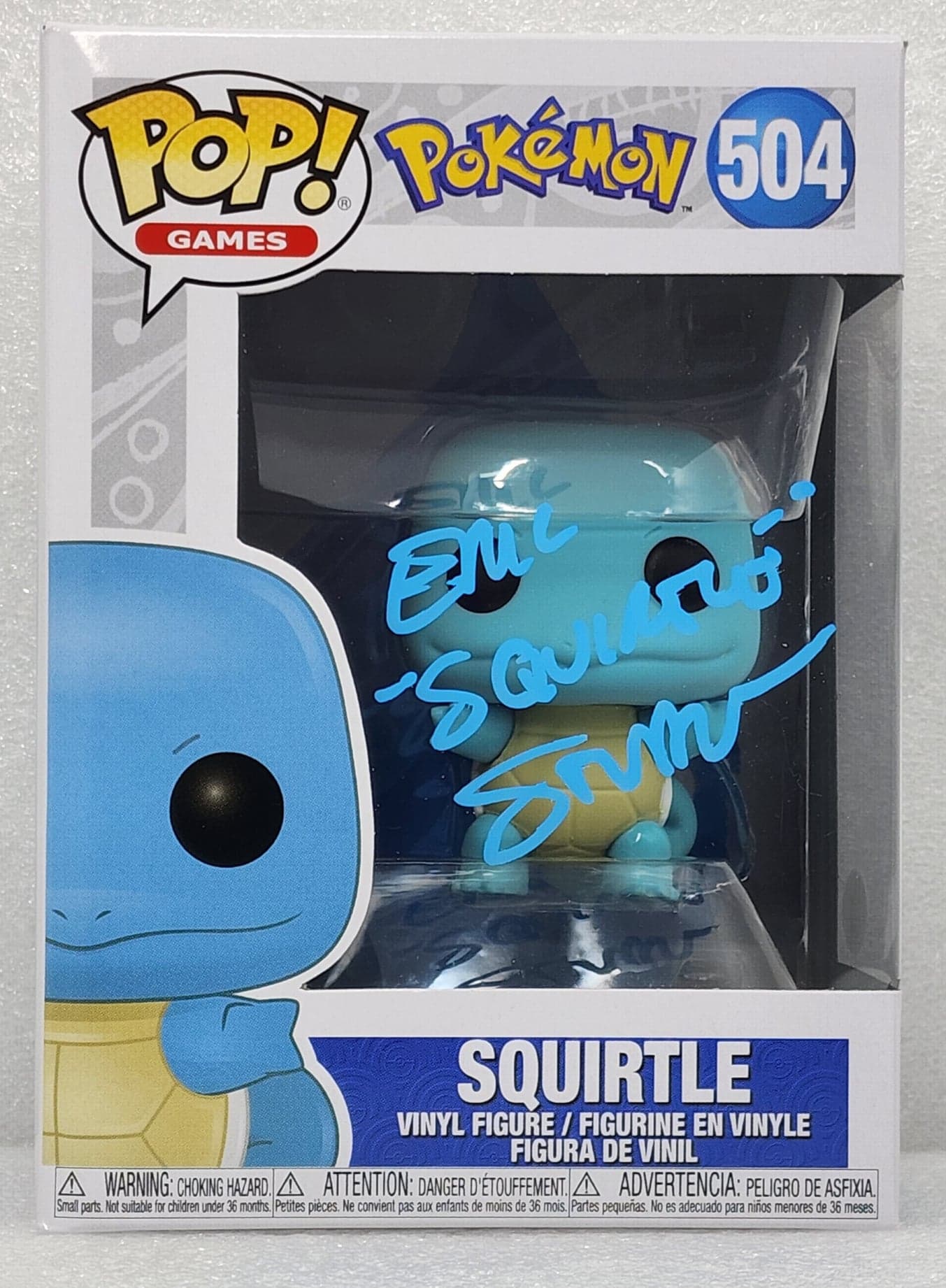 Pokemon - Squirtle Signed Pop! Vinyl #504