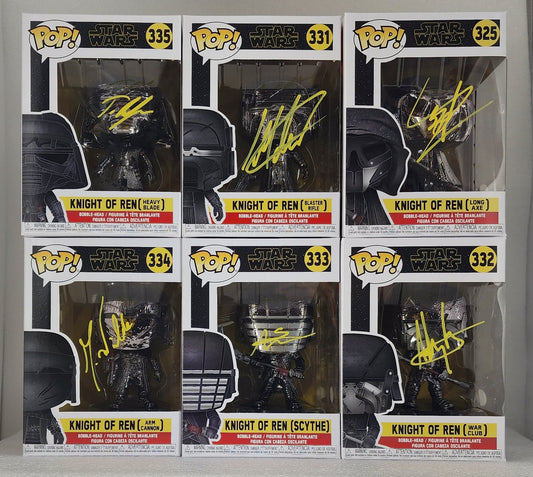 Star Wars - Knights of Ren Autographed Bundle - Complete Set of 6 Signed Pop! Vinyls