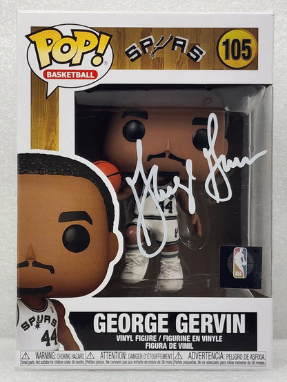 NBA: San Antonio Spurs - George Gervin Signed Pop! Vinyl #105