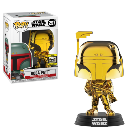 Star Wars - Boba Fett Gold Chrome SW19 US Exclusive Pop! Vinyl - Ozzie Collectables