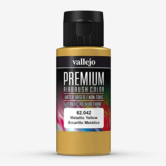 Vallejo Premium Colour Metallic Yellow 60 ml - Ozzie Collectables