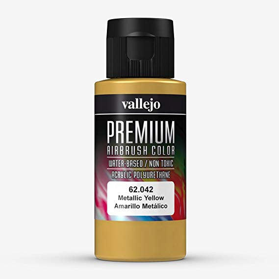Vallejo Premium Colour Metallic Yellow 60 ml - Ozzie Collectables