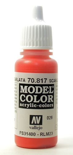 Vallejo Model Colour Scarlet 17 ml - Ozzie Collectables