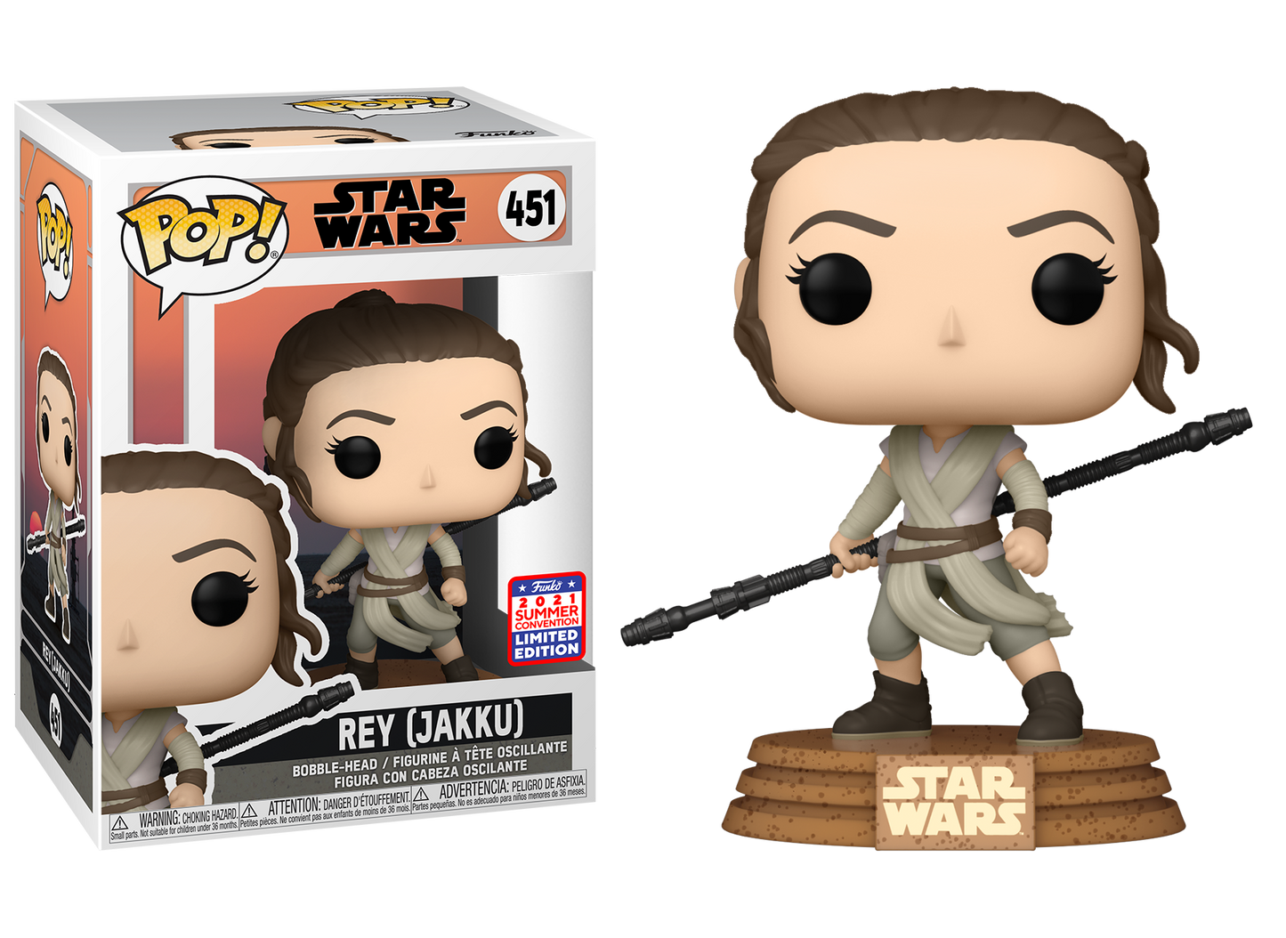 Star Wars: Across the Galaxy - Rey (Jakku) 2021 Summer Convention Exclusive Pop! Vinyl #451