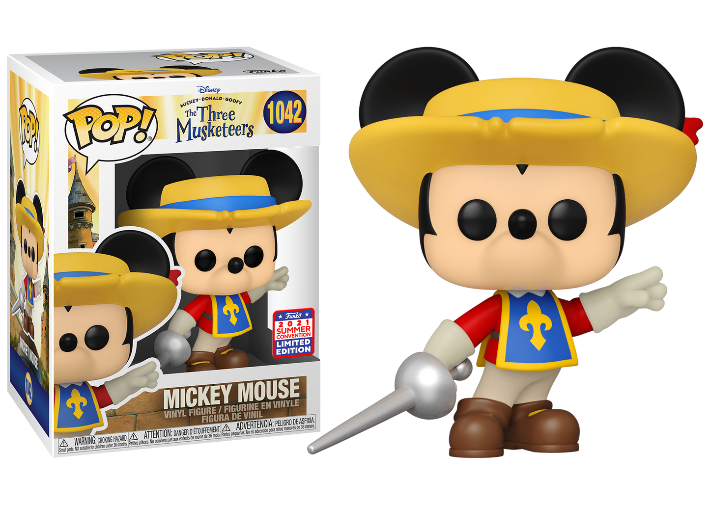 The Three Musketeers - Mickey Mouse Disney Funkon 2021 Summer Convention Exclusive Pop! Vinyl