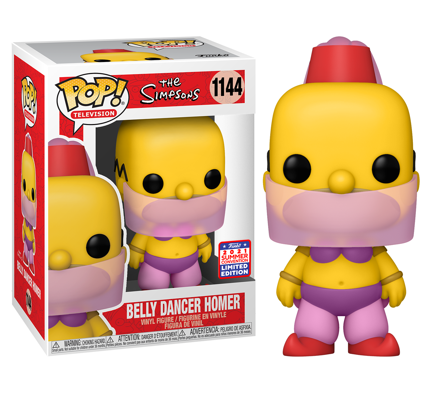 The Simpsons - Homer Belly Dancer SDCC 2021 US Exclusive Pop! Vinyl