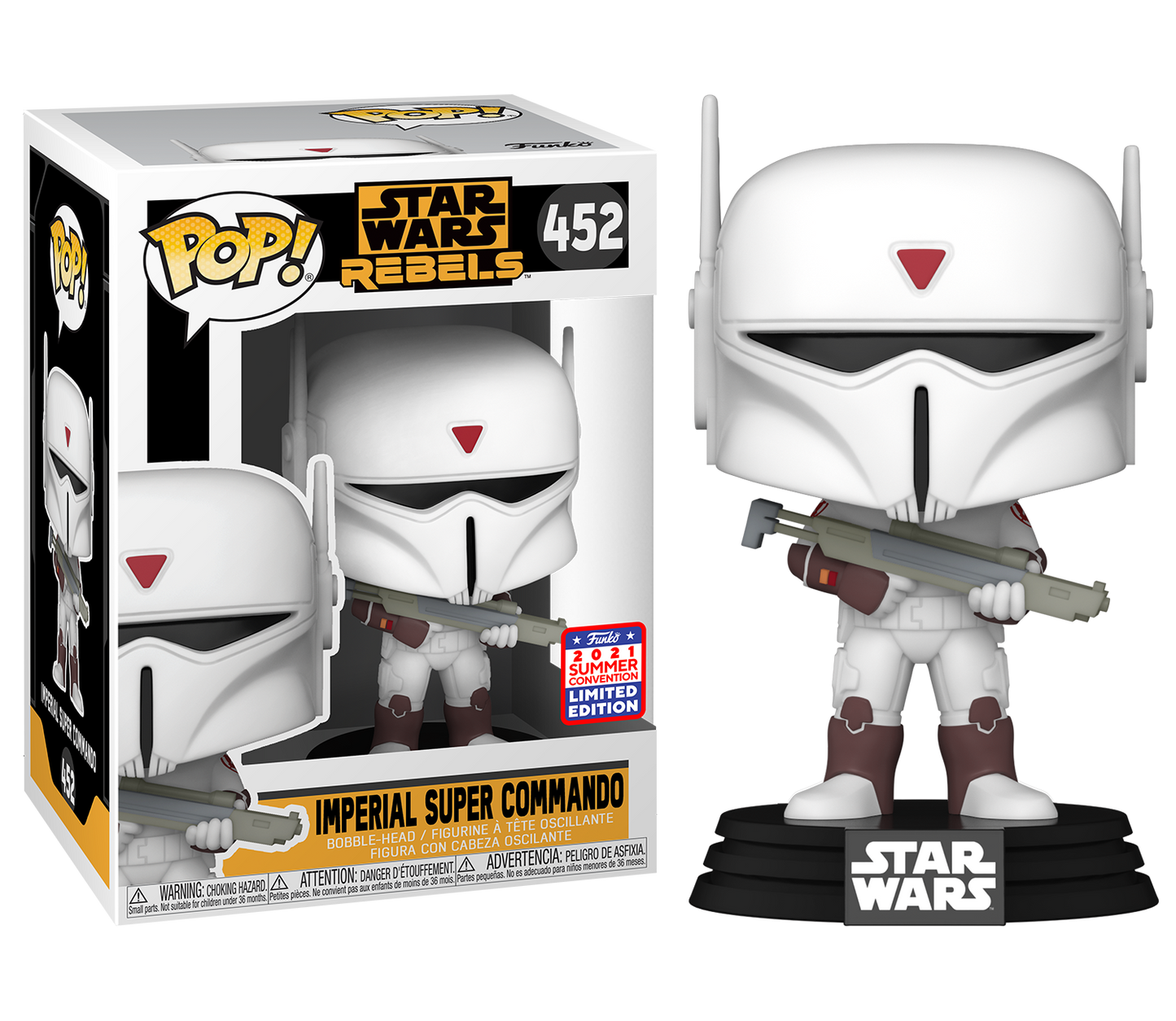 Star Wars: Rebels - Imperial Commando (White) Funkon 2021 Summer Convention Exclusive Pop! Vinyl