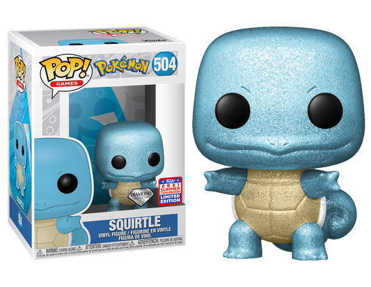 Pokemon - Squirtle Diamond Glitter 2021 Summer Convention Exclusive Pop! Vinyl #504