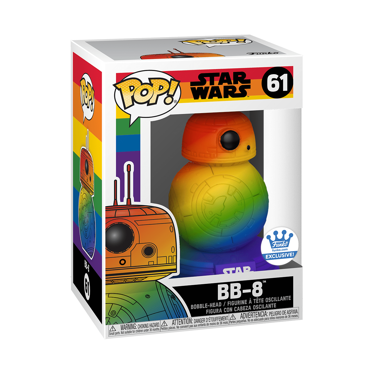 Star Wars - BB-8 (Rainbow) Funko Stickered Exclusive Pop! Vinyl #61