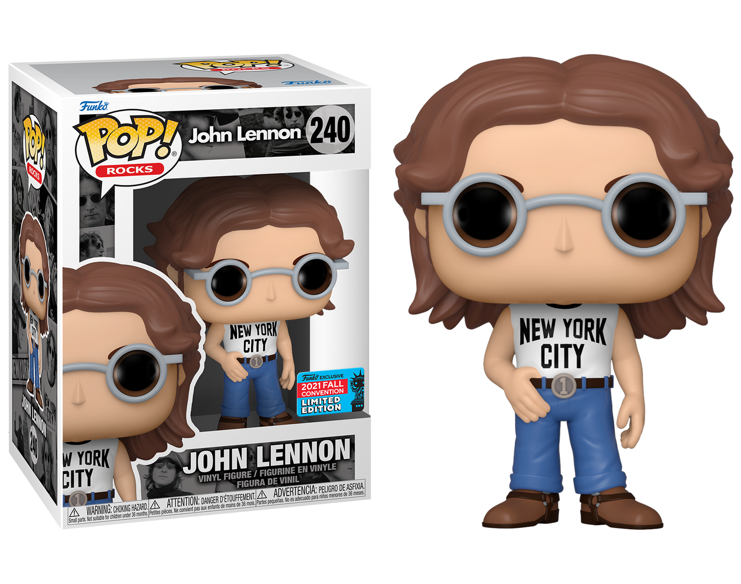 John Lennon - John Lennon in NYCC T-Shirt Festival of Fun Fall Convention 2021 Exclusive Pop! Vinyl