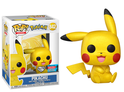 Pokemon - Pikachu Sitting Diamond Glitter 2021 Festival of Fun Fall Convention Exclusive Pop! Vinyl #842