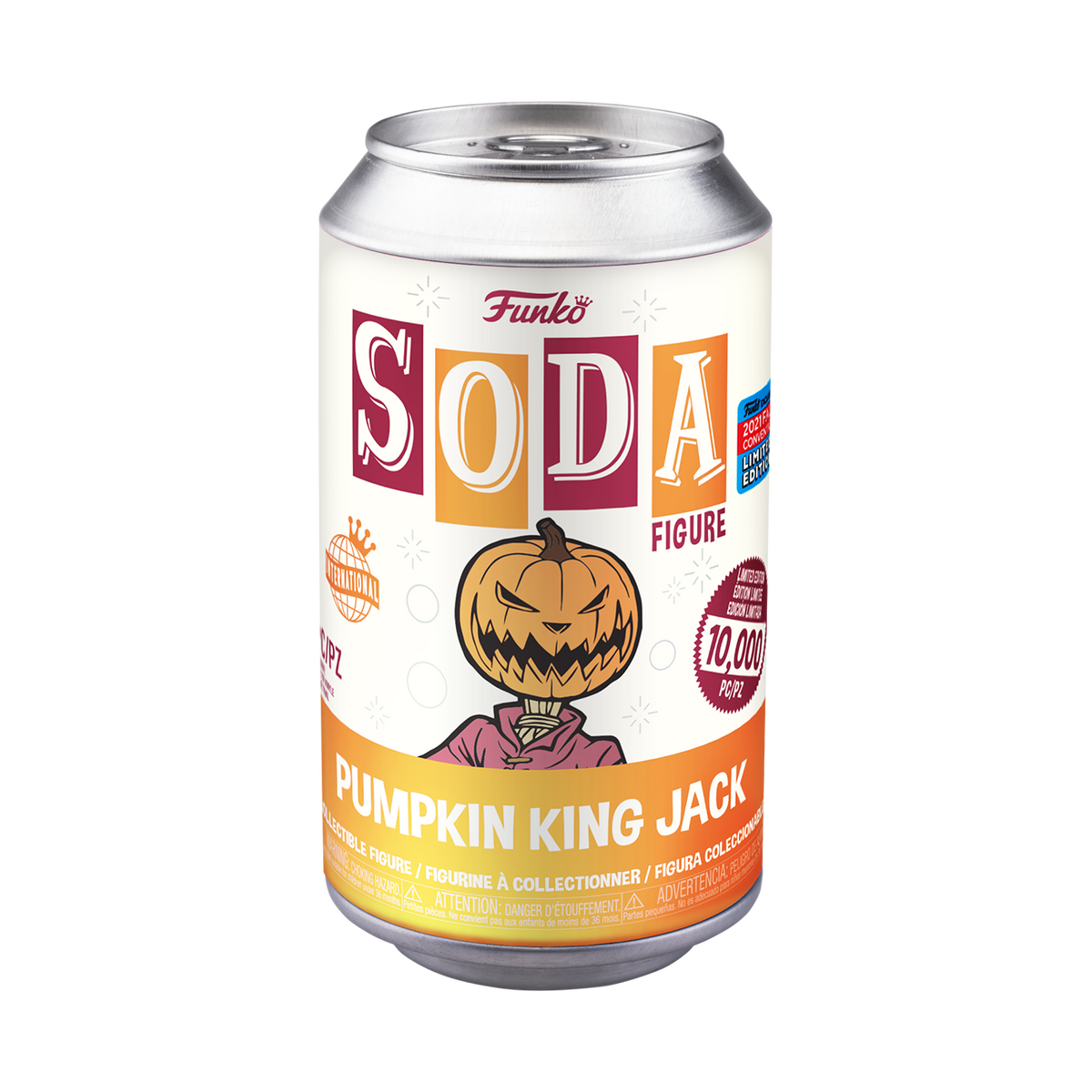 Disney The Nightmare Before Christmas - Jack Skellington Pumpkin King NYCC 2021 Fall Convention Exclusive Vinyl Soda